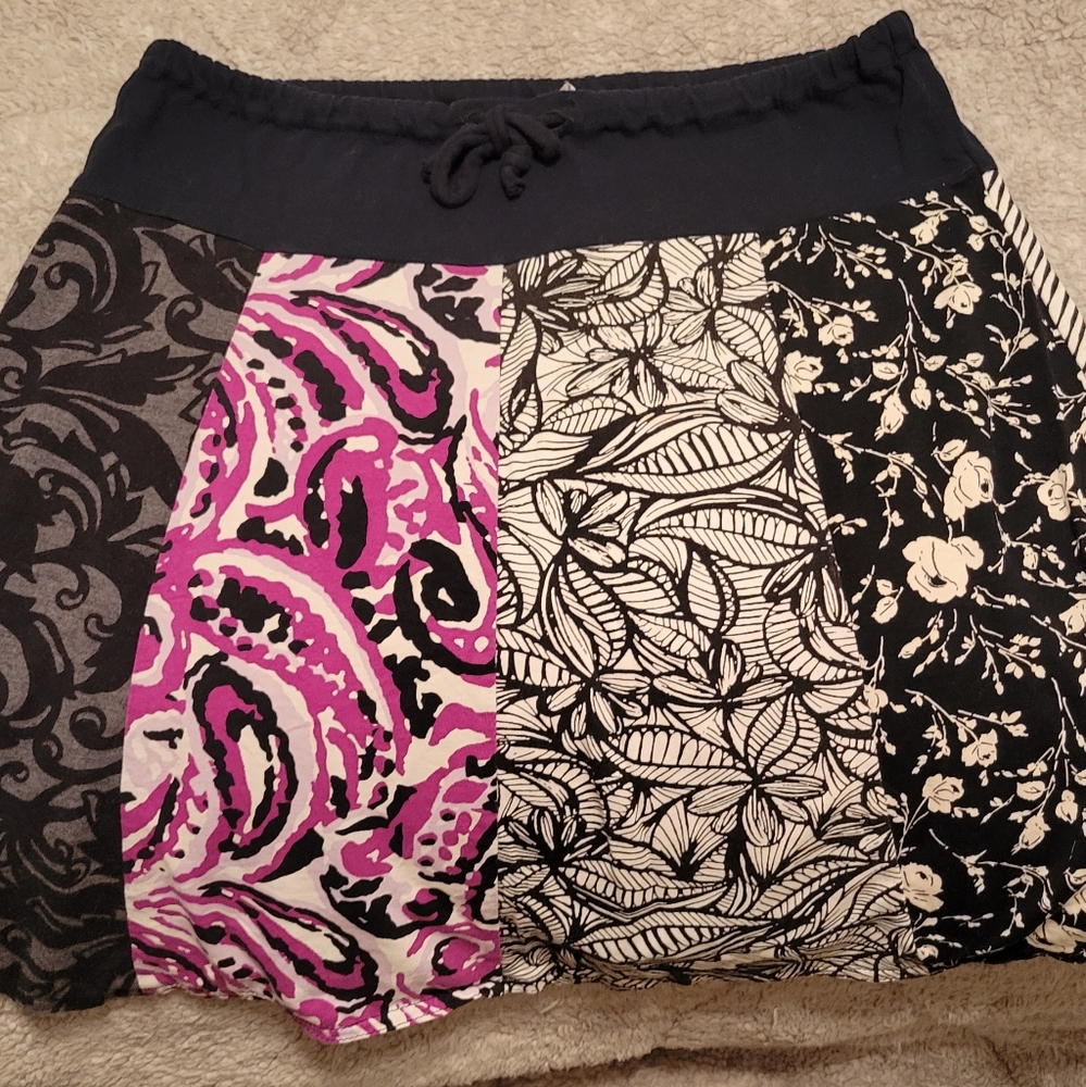 Black White Purple Skirt